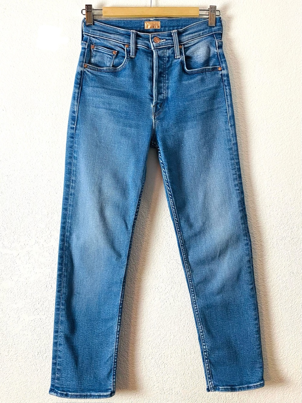 MOTHER  Tomcat Ankle Jeans Straight Leg Size 25 Piece by Piece - Picture 6 of 16
